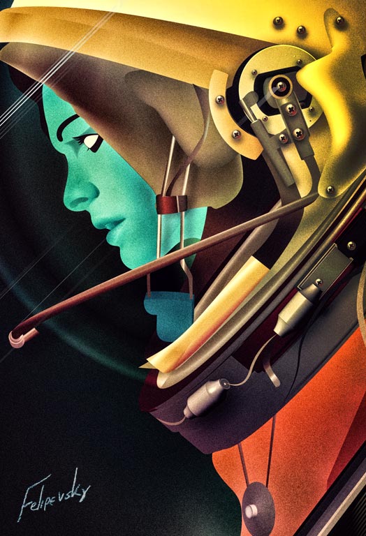 Real world design work by artist Felipe Vargas using the Adobe creative cloud set of tools