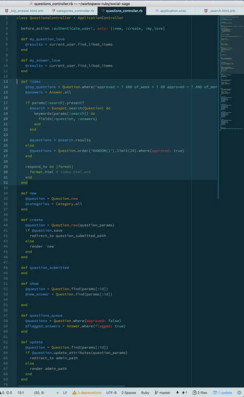 Ruby on Rails web application by North Island College Interactive Media Alumni Ian McKenzie