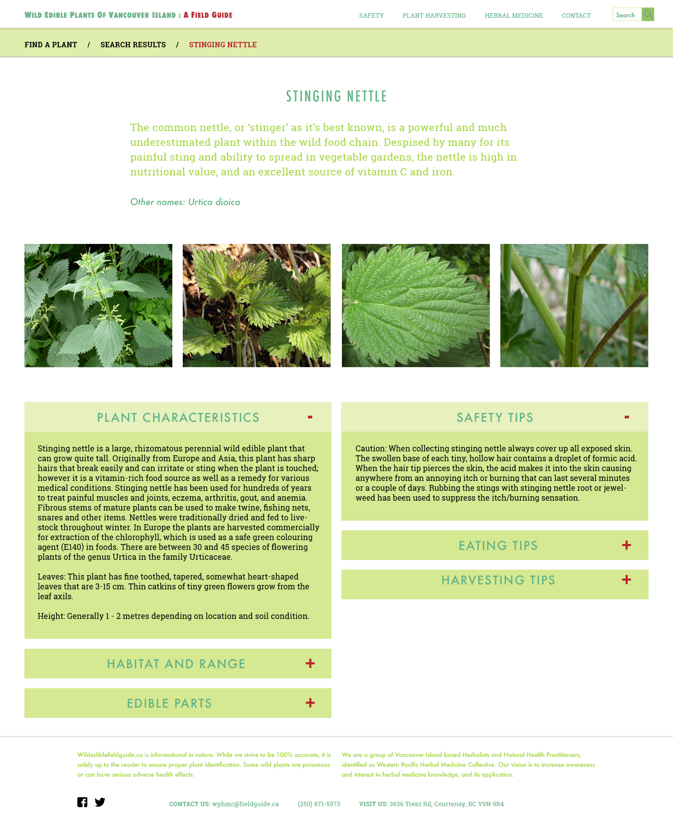 User interface / user experience website project by North Island College Interactive Media alumni Brittany King