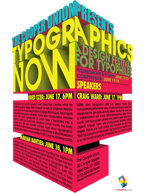 Typography poster by North Island College Interactive Media alumni Matt Boucher